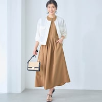モデル身長168cm／M ※写真は撮影用のため着丈+6cmになります。
