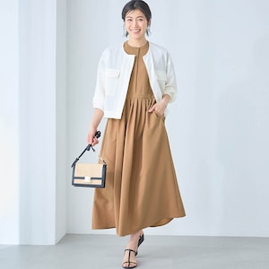 モデル身長168cm／M ※写真は撮影用のため着丈+6cmになります。