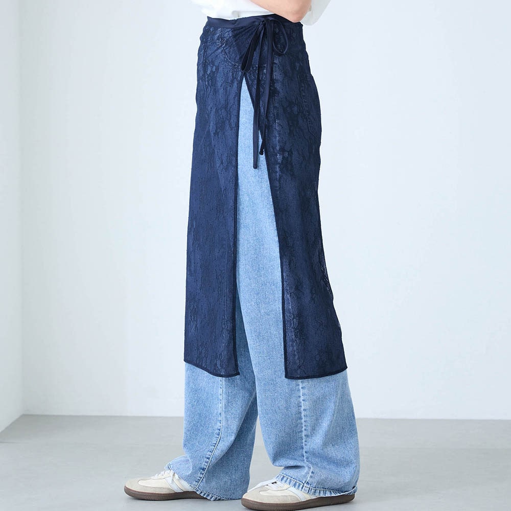 モデル身長168cm／S～M ※写真は撮影用のため総丈+6cmになります。