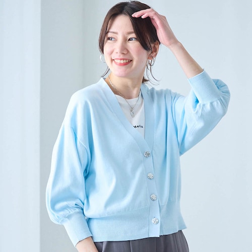 綿素材の冷感カーディガン