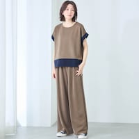 モデル身長167cm／M ※写真は撮影用のため股下+6cmになります。