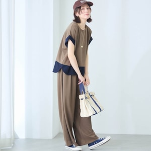 モデル身長167cm／M ※写真は撮影用のため股下+6cmになります。