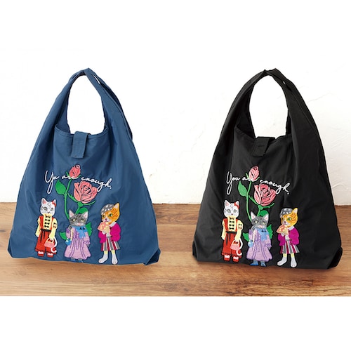 仲良し猫ちゃん刺繍バッグ