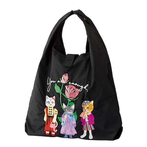 仲良し猫ちゃん刺繍バッグ