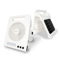 ソーラー充電＋大容量蓄電池の携帯強力ファン