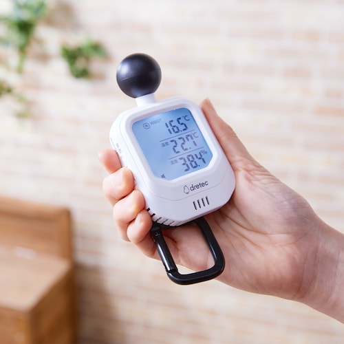 時計付黒球式熱中症指数計