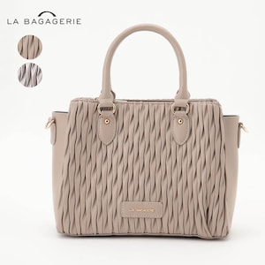 【ラ バガジェリー/LA BAGAGERIE】【特別価格】ランダムプリーツ2WAYハンドバッグ