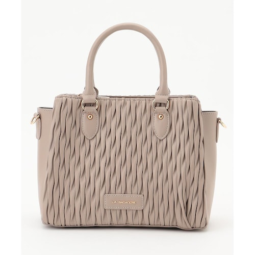 【特別価格】ランダムプリーツ2WAYハンドバッグ