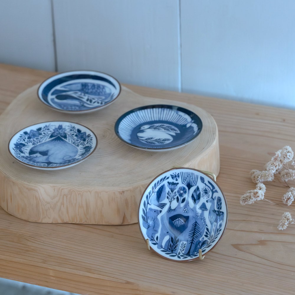 手のひらに、4つの世界」福田利之×波佐見 豆皿 4枚セット 波佐見焼