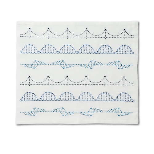 【クリアランス】【1回のみお届け】[Bridge ブリッジ] 刺し子デザイン帖手作りキット