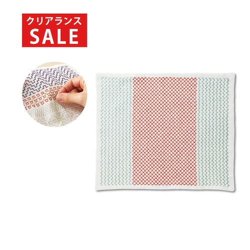 【クリアランス】【1回のみお届け】[Mesh＆Wave あみとなみ] 刺し子デザイン帖手作りキット