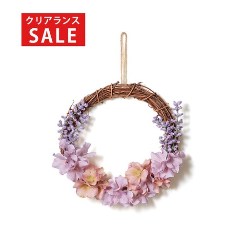 【クリアランス】【1回のみお届け】[バイオレットのリース] アーティフィシャルフラワーで作るリース＆スワッグ手作りキット