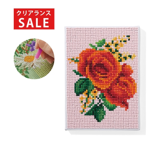 【クリアランス】【1回のみお届け】[バラ] ダイヤモンドフィックスで作るお花のアート手作りキット