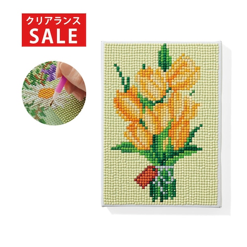 【クリアランス】【1回のみお届け】[チューリップ] ダイヤモンドフィックスで作るお花のアート手作りキット