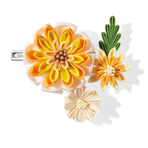 【クリアランス】【1回のみお届け】[フクジュソウ] 村田翠奈・カット済み！晴れの日つまみ細工手作りキット