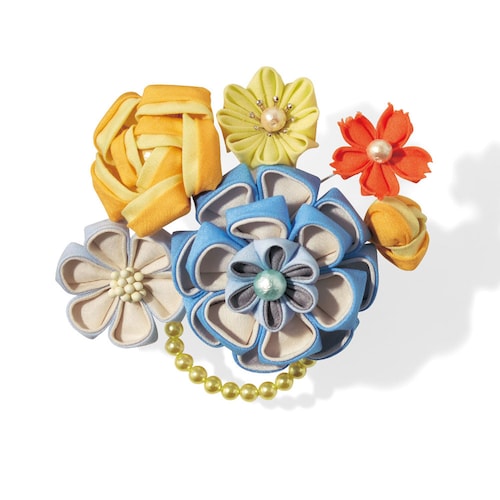 【クリアランス】【1回のみお届け】[ツユクサ] 村田翠奈・カット済み！晴れの日つまみ細工手作りキット