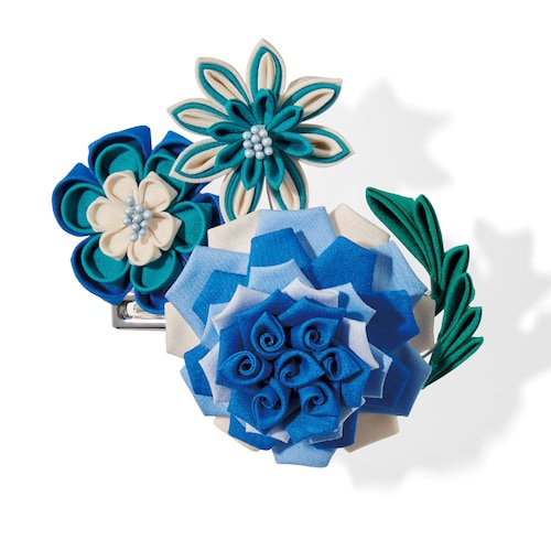 【クリアランス】【1回のみお届け】[ルリ] 村田翠奈・カット済み！晴れの日つまみ細工手作りキット