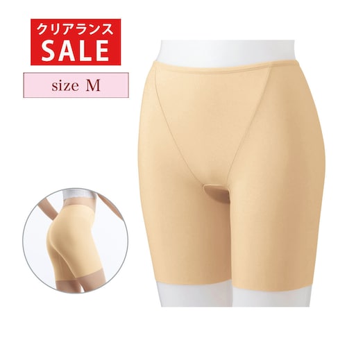 【クリアランス】【1回のみお届け】[ベージュ][Mサイズ] すっきりフィットショーツ（三分丈）