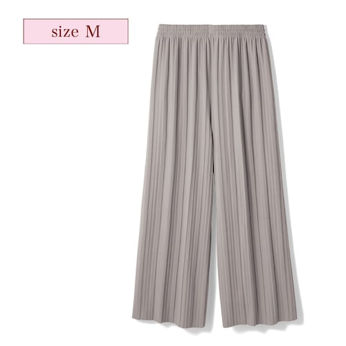 【クリアランス】【1回のみお届け】[グレージュ][Mサイズ] シルエットがきれいなプリーツパンツ