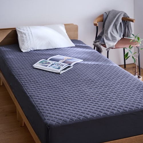 【綿冷感】ドライな肌触りで蒸れにくいボックスシーツ型敷きパッド