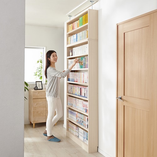 【幅１ｃｍピッチオーダー】１2色展開！頑丈棚板の薄型突っ張りオープンラック・本棚 専用追加棚板 ＜1枚・2枚セット＞[日本製]