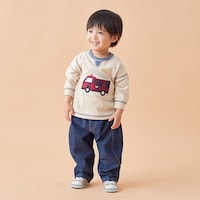 ライトベージュ／モデル身長85cm・80サイズ着用・体重11kg