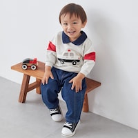 オートミール／モデル身長85.3cm・80サイズ着用・体重11kg