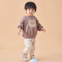 くま（チョコレートブラウン）／モデル身長85cm・80サイズ着用・体重11kg