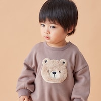 くま（チョコレートブラウン）／モデル身長85cm・80サイズ着用・体重11kg