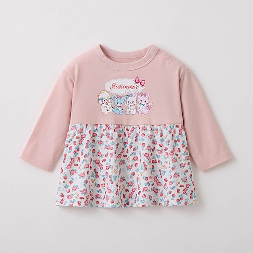 SWIMMERコラボ ギャザー長袖Ｔシャツ 【ベビー服】【子供服】