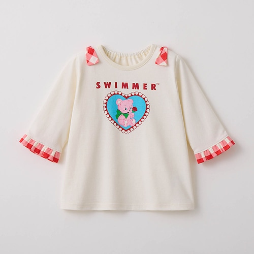 SWIMMERコラボ 肩リボン長袖Ｔシャツ 【ベビー服】【子供服】
