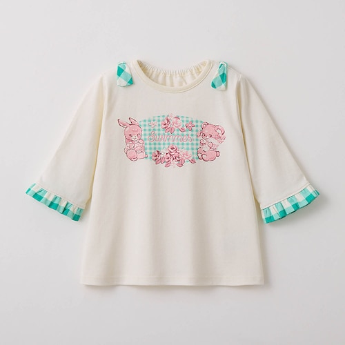 SWIMMERコラボ 肩リボン長袖Ｔシャツ 【ベビー服】【子供服】