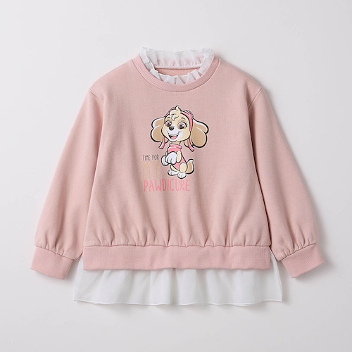 パウ・パトロール シフォンフリル裏毛スウェットシャツ 【子供服 長袖】