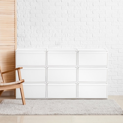 見た目が綺麗な衣類収納ケース・ワイド ＜3個セット／奥行39.5cm＞