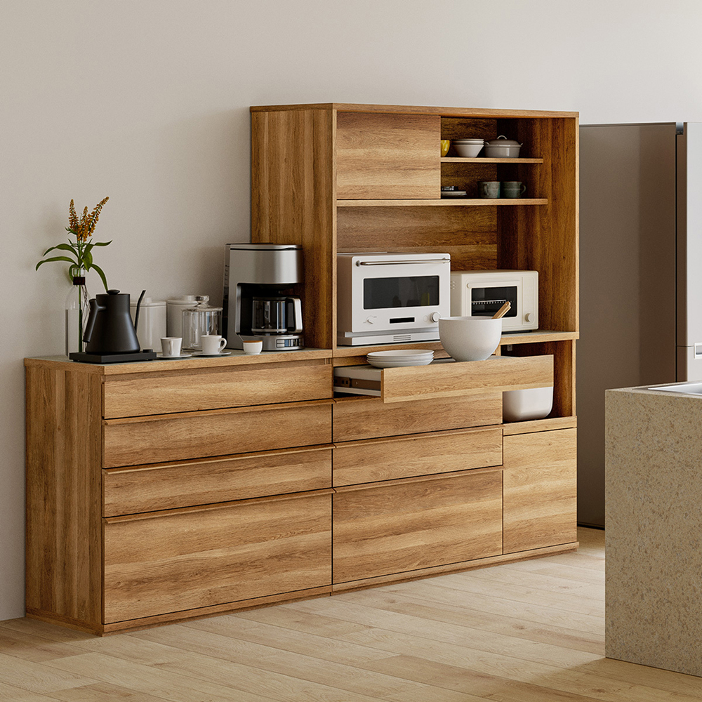 すっきり収納できるキッチンボードシリーズ <収納・作業場を確保できる> すっきり収納できるキッチンボードシリーズ <収納・作業場を確保できる>