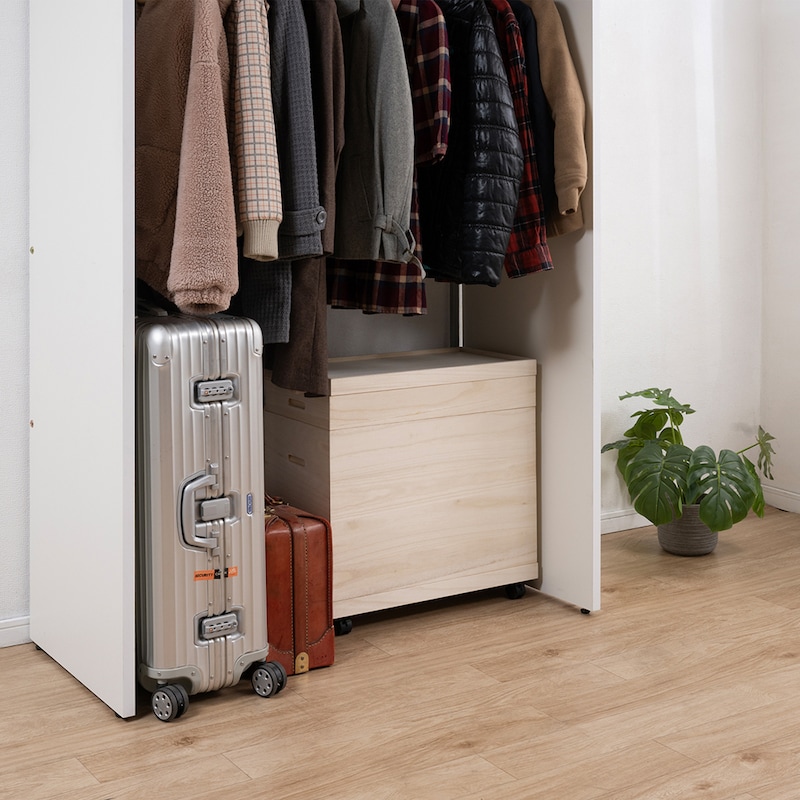 クローゼットにも収納しやすいサイズ感