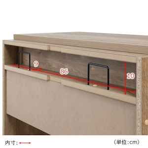 背面のタップ、配線収納部アップ