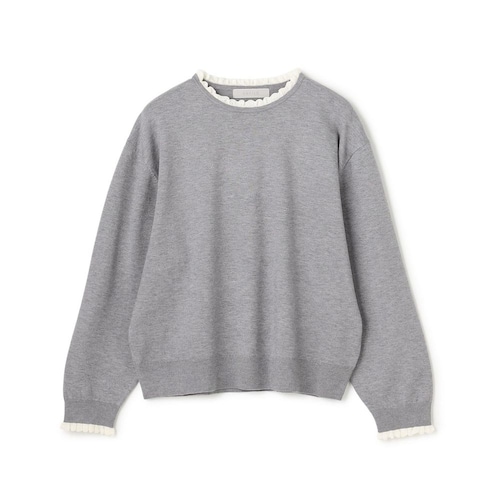 【UNFILO／アンフィーロ】フリルトリミング ニット