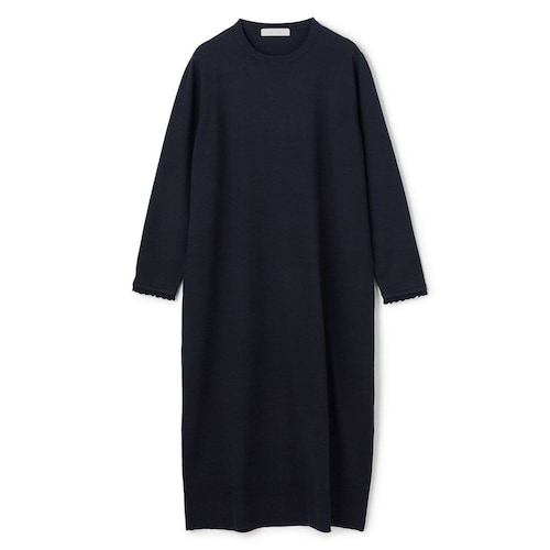 【UNFILO／アンフィーロ】フリルトリミング ニットワンピース