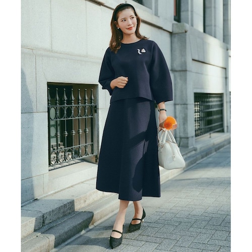 【UNFILO／アンフィーロ】BEAUTY FORM KNIT フレアスカートセット