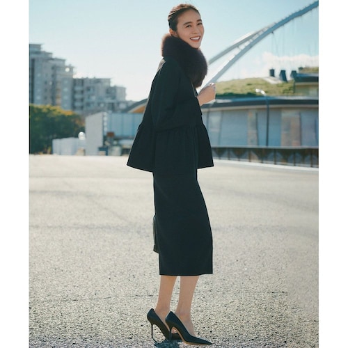 【UNFILO／アンフィーロ】BEAUTY FORM KNIT ペプラムセットアップ