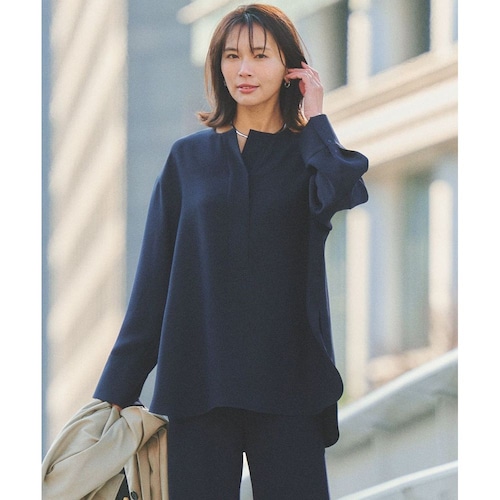 【UNFILO／アンフィーロ】ドライダブルクロス スキッパーブラウス