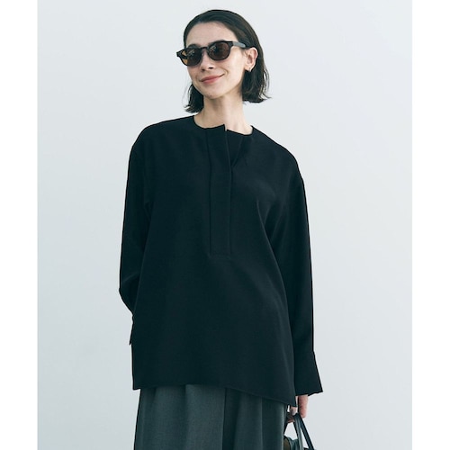 【UNFILO／アンフィーロ】ドライダブルクロス スキッパーブラウス