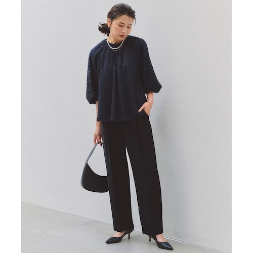 【UNFILO／アンフィーロ】ドライダブルクロス タックテーパードパンツ