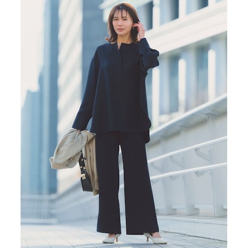 【UNFILO／アンフィーロ】ドライダブルクロス イージー ワイドパンツ