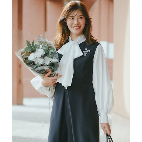 【UNFILO／アンフィーロ】2WAY ボウタイブラウス