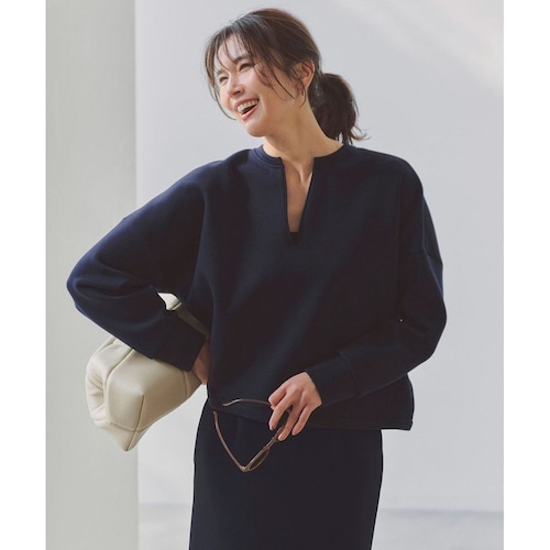 【UNFILO／アンフィーロ】BEAUTY FOR MJERSEY キーネック トップス