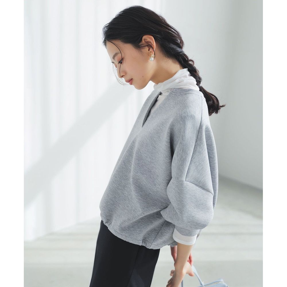 【オンワード樫山】【UNFILO/アンフィーロ】BEAUTY FORM JERSEY キーネックトップス