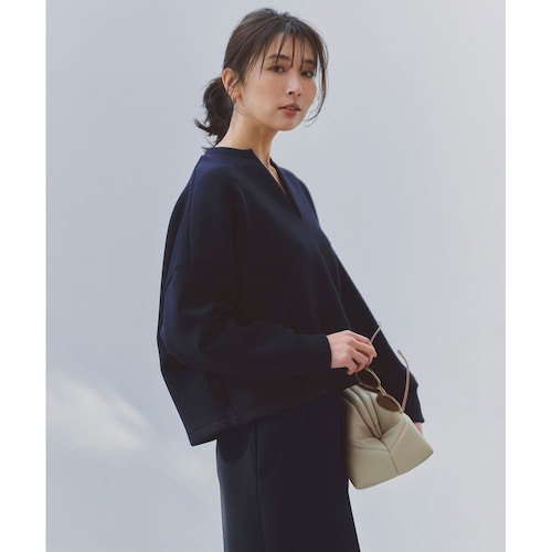 【UNFILO／アンフィーロ】BEAUTY FOR MJERSEY キーネック トップス