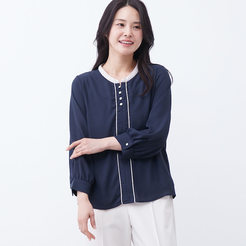 ネイビー×ベージュ